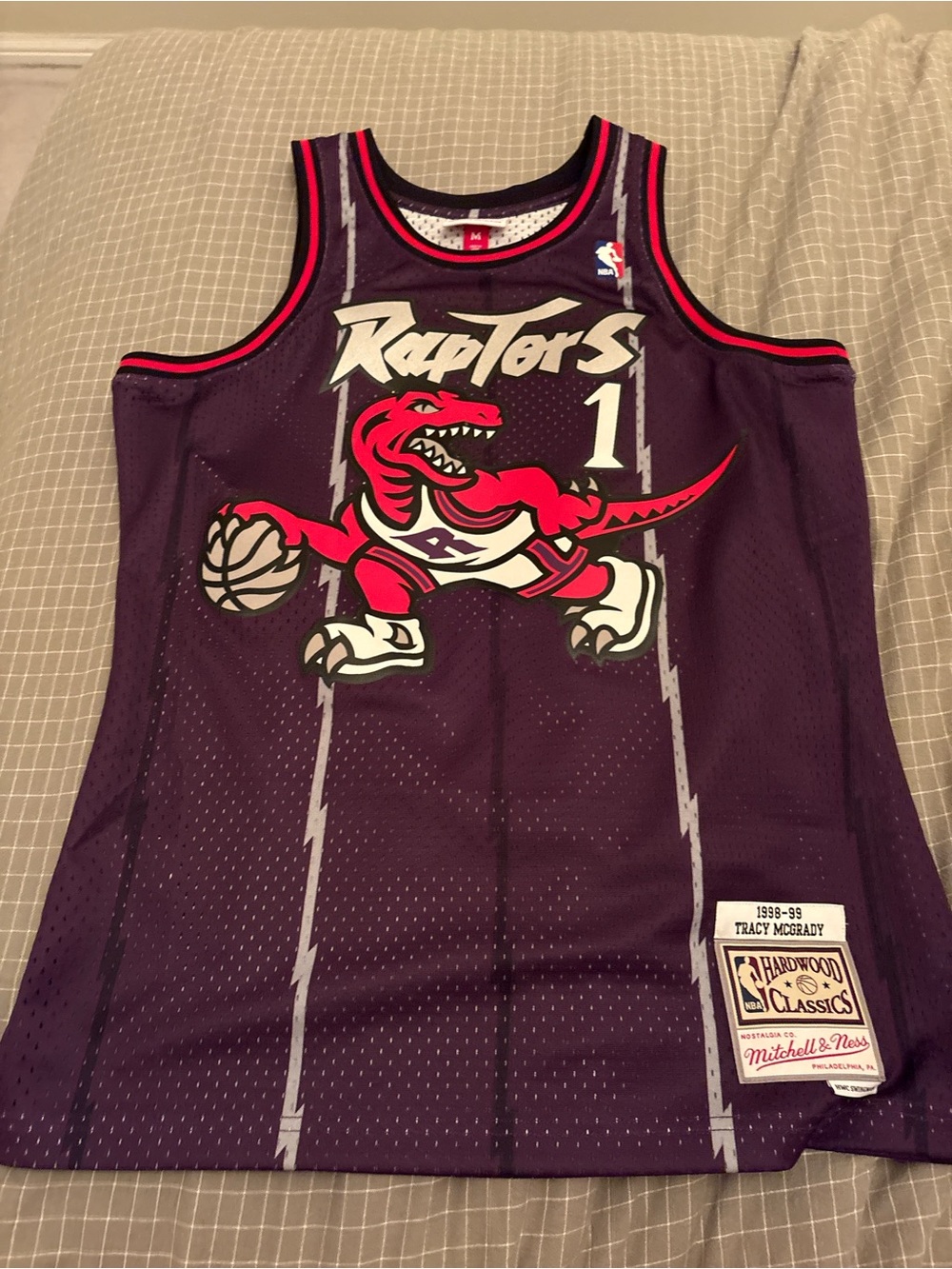 Mitchell & Ness Purple & Red Toronto Raptors T-Rex Kids Jersey